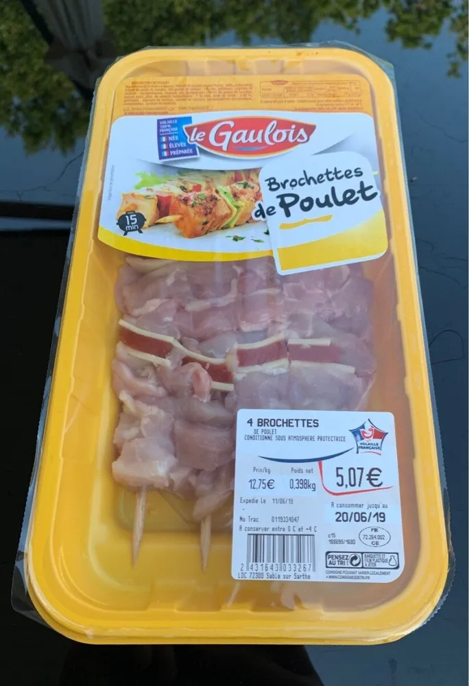 Brochettes de poulet