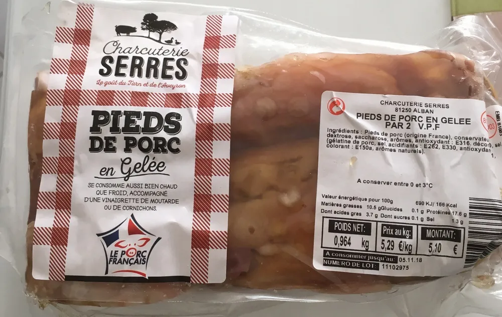 Pieds de porc en gelee