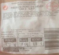 Pieds de porc en gelee