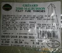 Filet fumé tranches