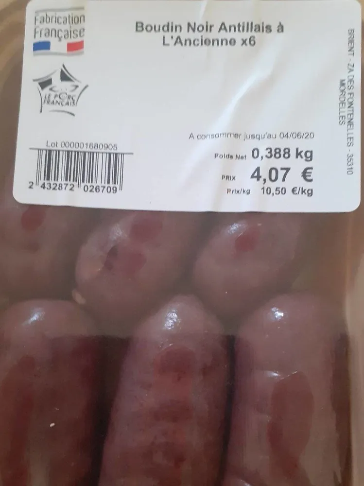 Boudin noir antillais a l'ancienne ×6