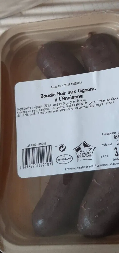 Boudin noir aux oignons à l'ancienne
