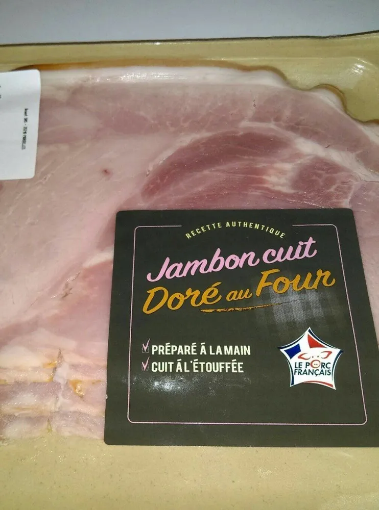 Jambon cuit doré au four