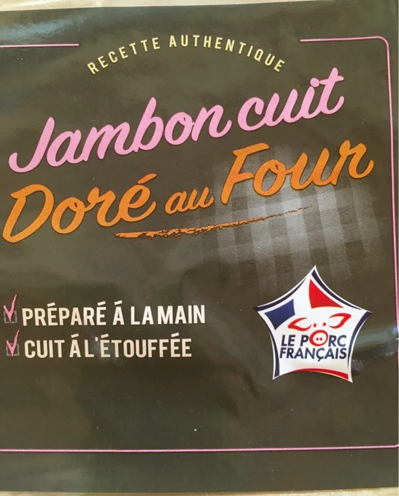 Jambon cuit doré au four