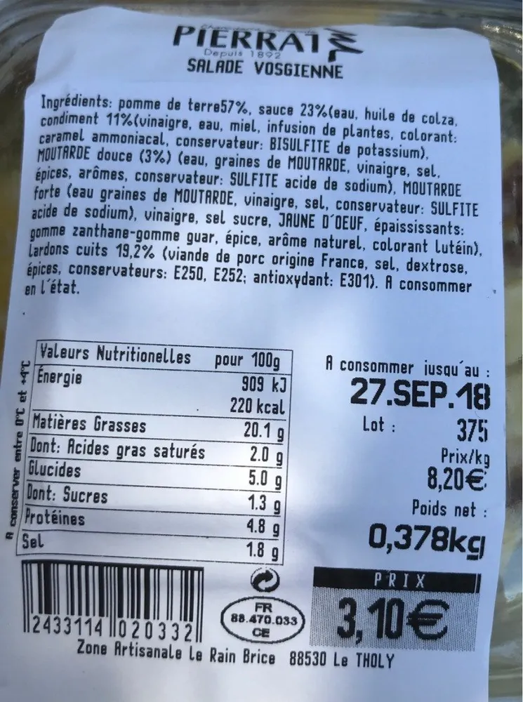 Salade vosgienne