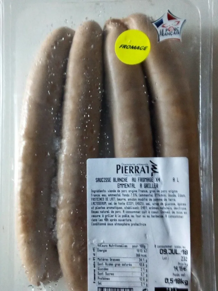 Saucisse blanche au fromage
