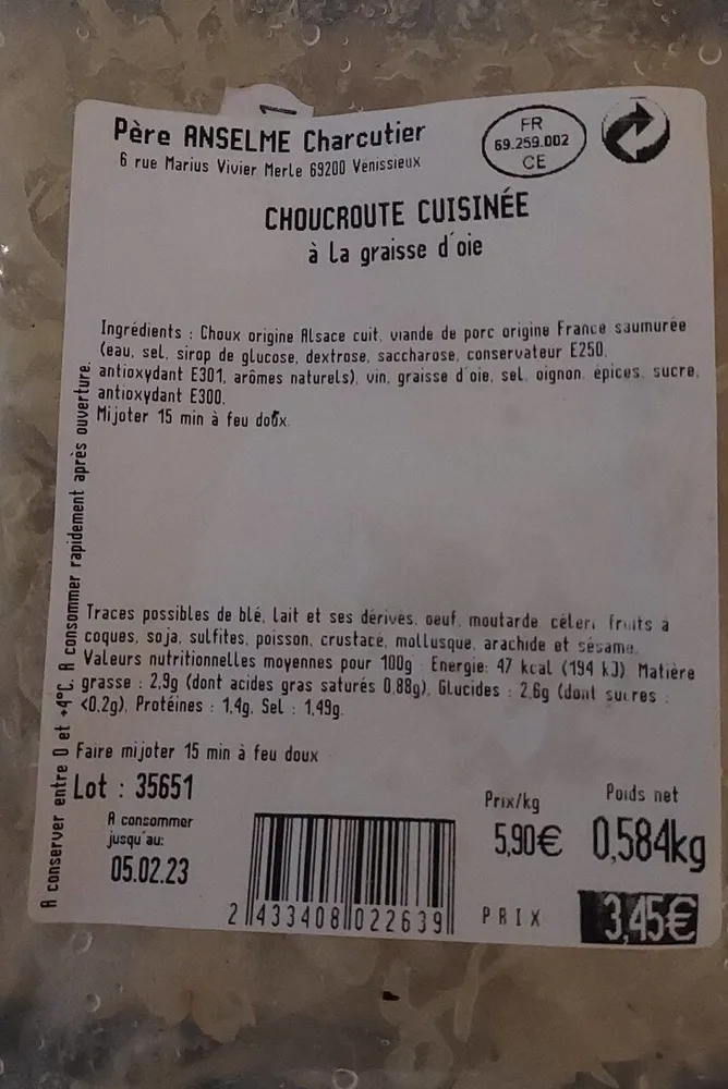 Choucroute cuisine