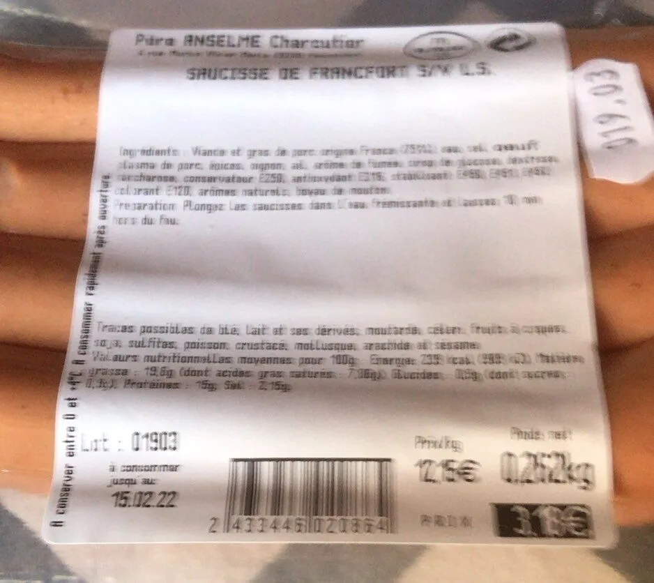 Saucisses de Francfort