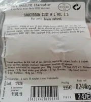 Saucisson cuit à l'ail