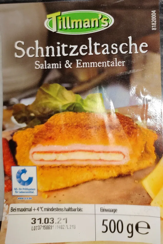 Schnitzeltasche Salami & Emmentaler