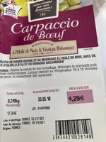 Carpacccio de boeuf