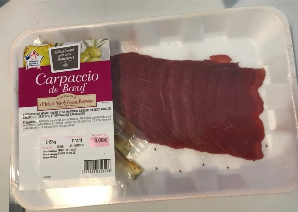 Carpaccio de boeuf