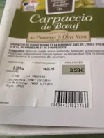 Carpacio de boeuf