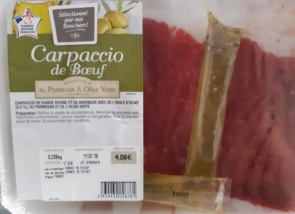 Carpaccio de boeuf