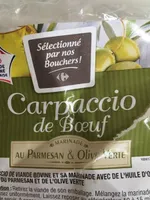 Carpaccio au parmesan et olive verte