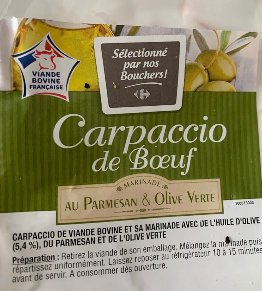 Carpaccio de boeuf
