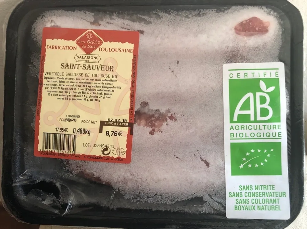 Saucisse de toulouse bio