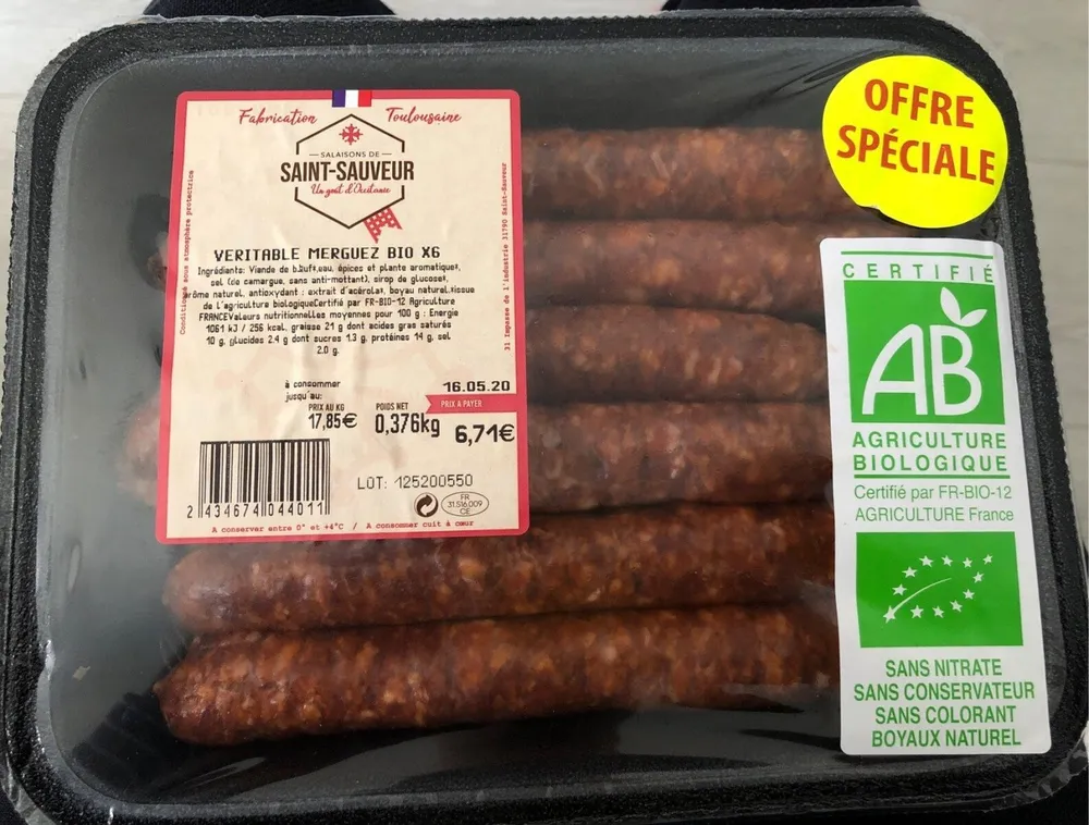 Veritable merguez bio