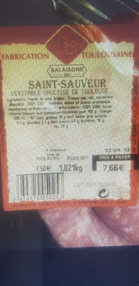 Saucisse de Toulouse