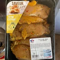 Filets de poulet marinés thym citron