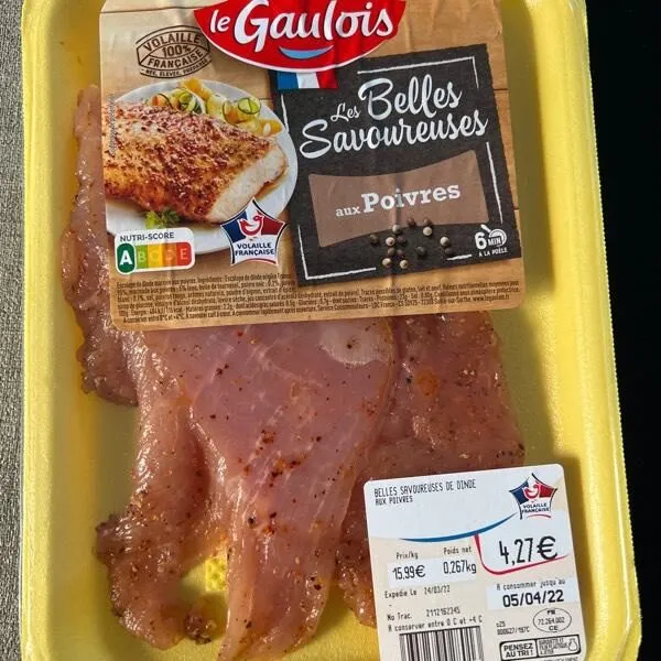 Les belles savoureuse aux poivres