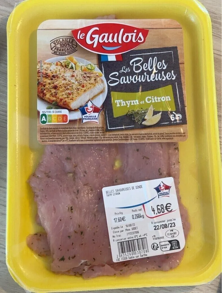 Belles Savoureuses de Dinde Thym & Citron