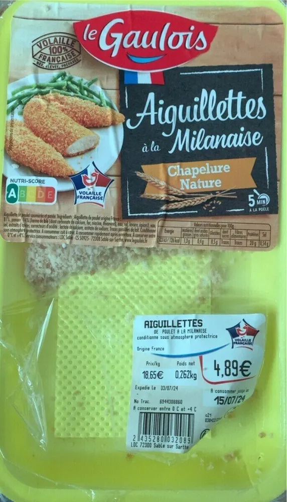 Aiguillettes de poulet à la Milanaise