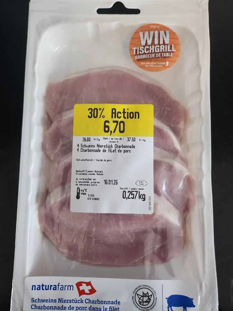 Schweins Nierstück Charbonnade