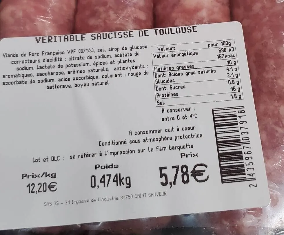 Saucisse de Toulouse