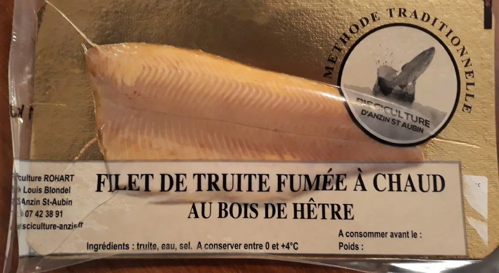 Filet de truite fumée à chaud au bois de hêtre