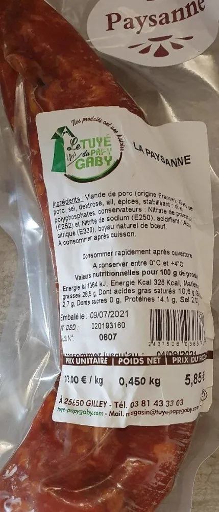 Saucisse Paysanne