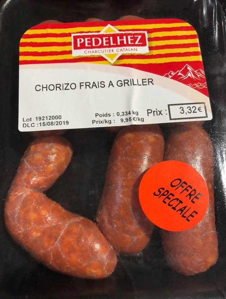 chorizo frais à griller