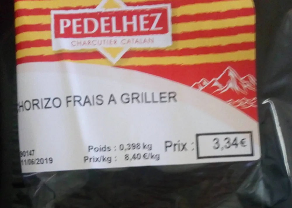 Chorizo frais à griller