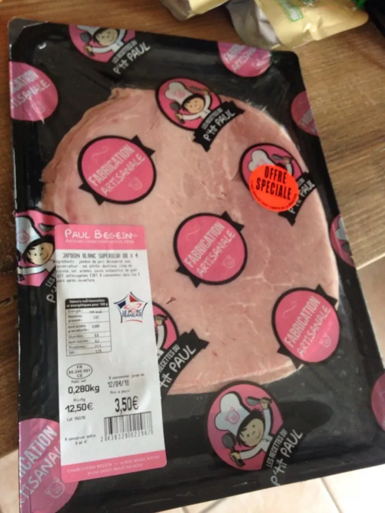 Jambon blanc superieur