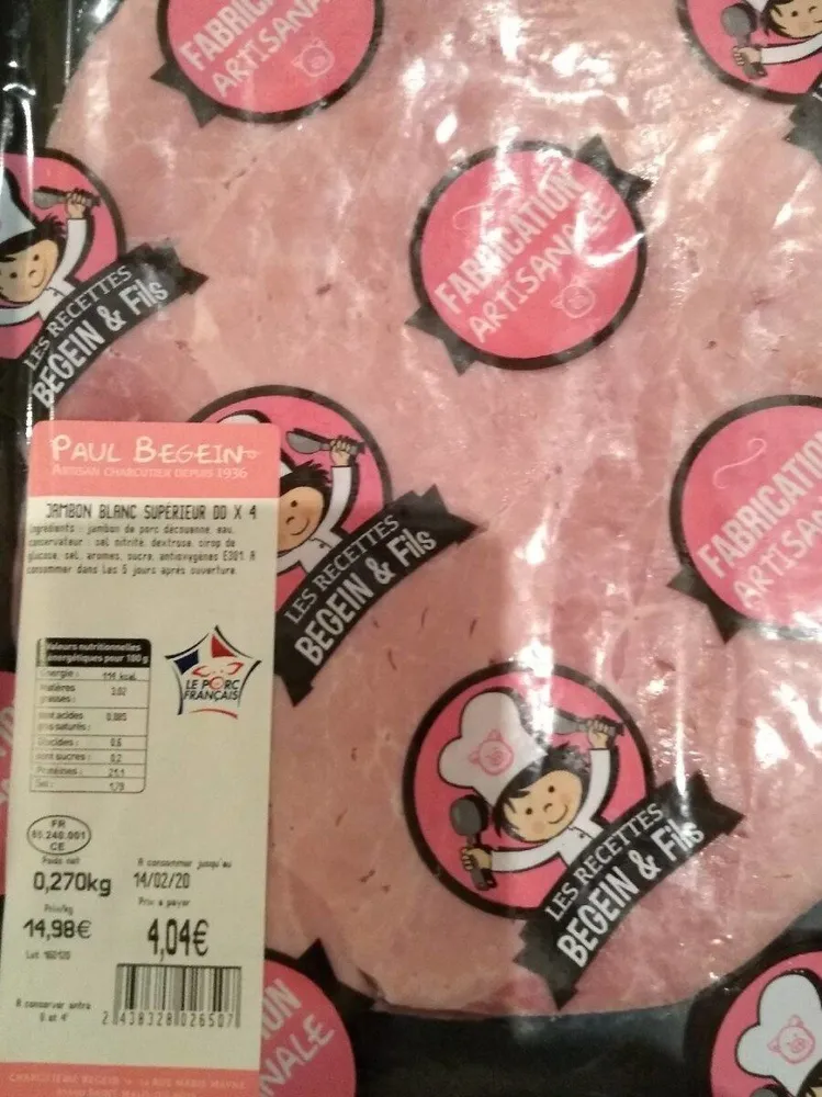 Jambon blanc supérieur DD
