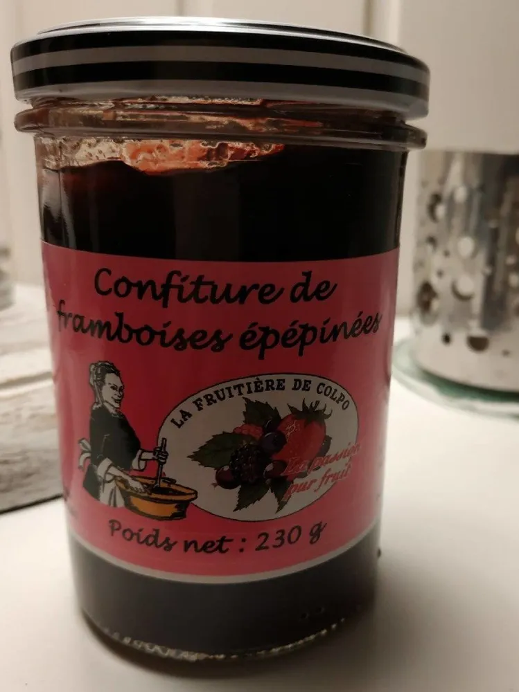 Confiture de framboises épépinées