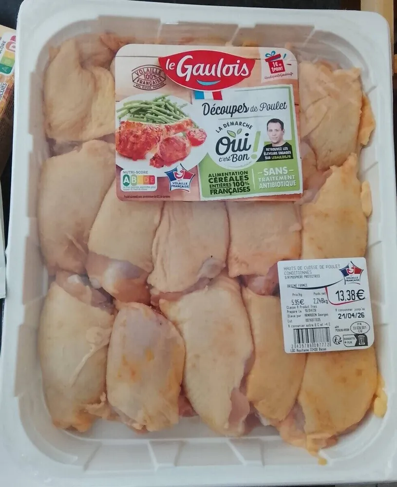 Decoupes de poulet