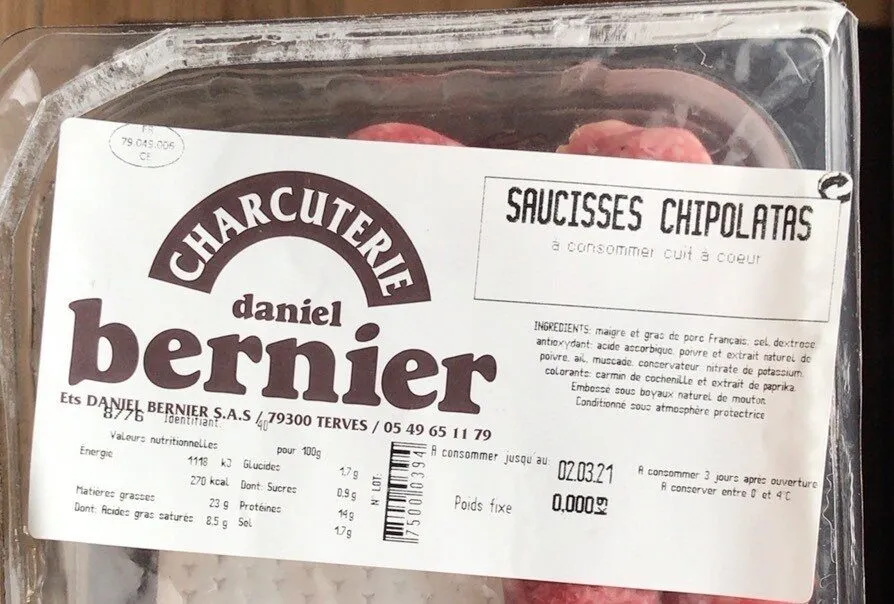 Saucisses chipolatas