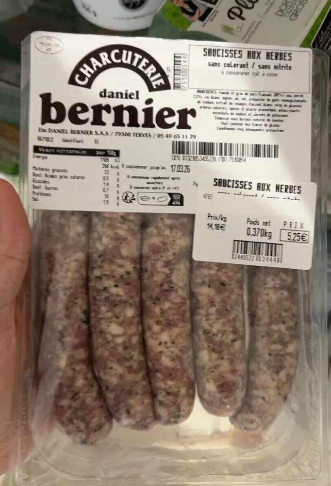 Saucisses aux herbes