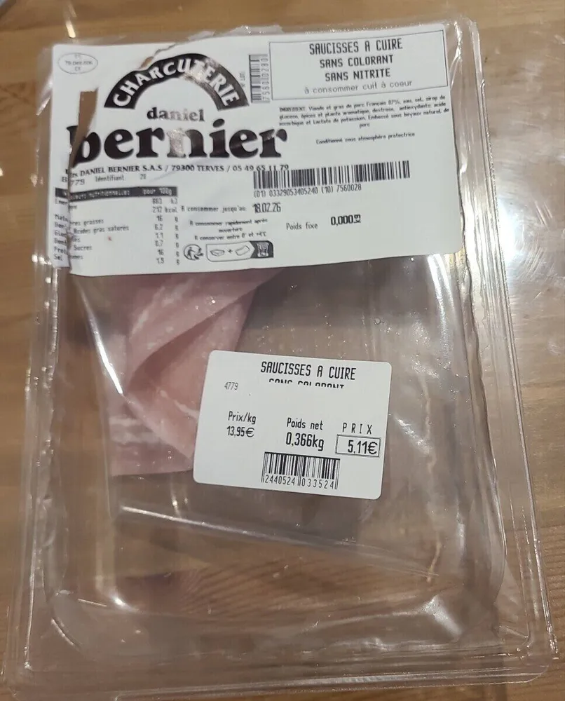 Saucisses à cuire