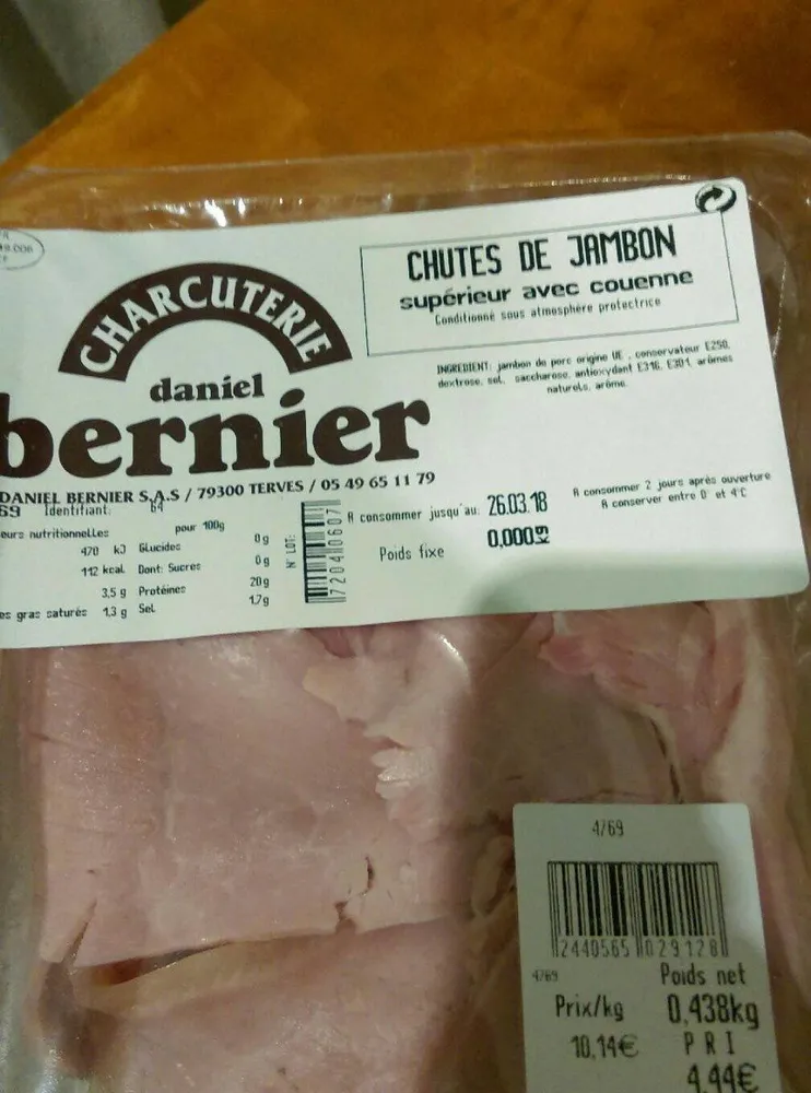 Chutes de jambon