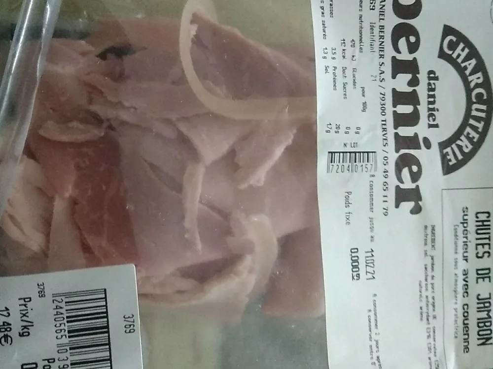 Chutes de jambon blanc