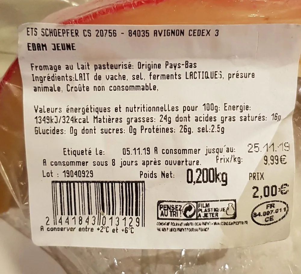 Edam Jeune