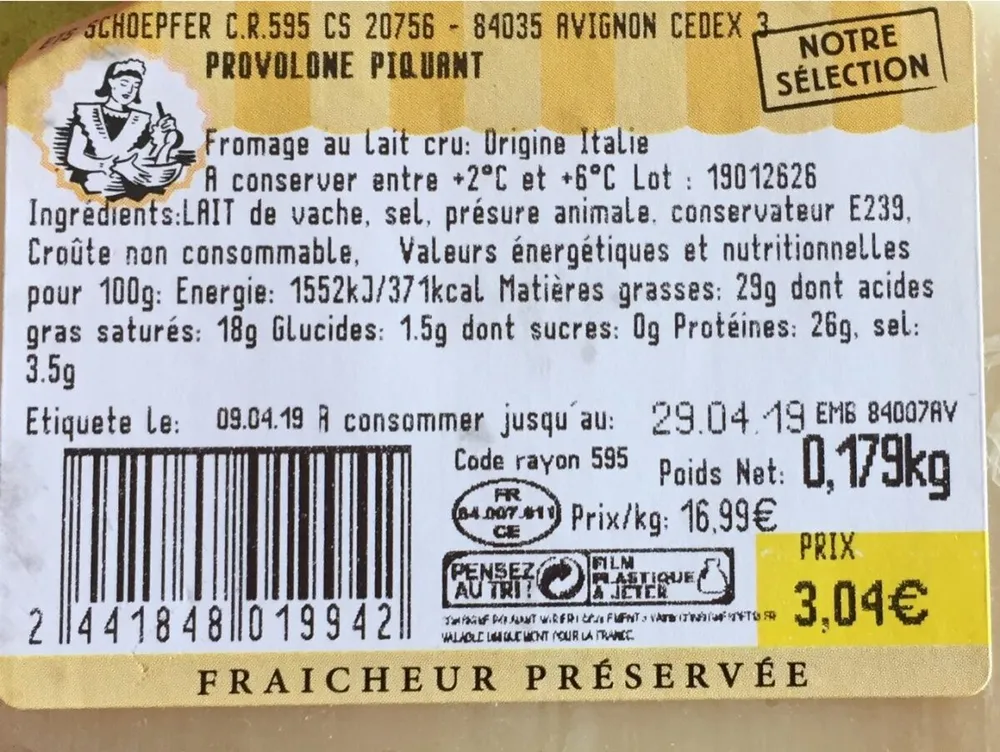 Provolone piquant