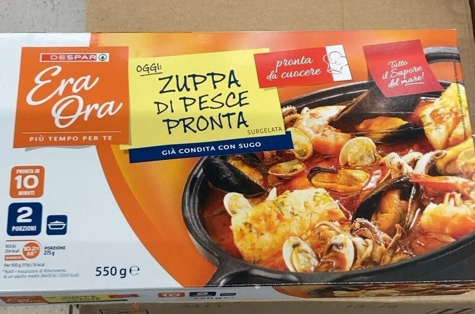 Zuppa di pesce pronta