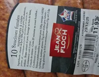 Saucisses fumées supérieures à cuire