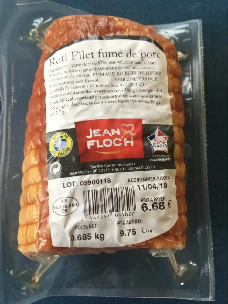 Roti Filet fumé de porc