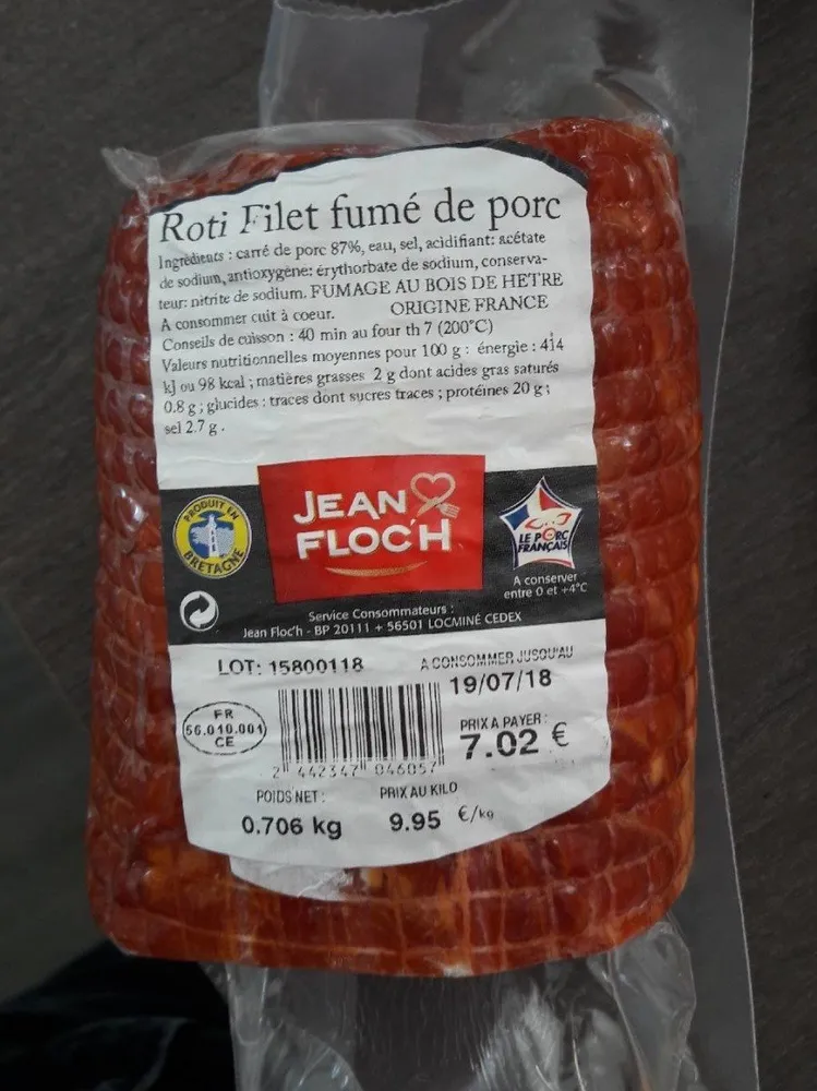 Roti Filet fumé de porc