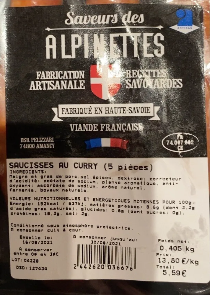 Saucisses au Curry