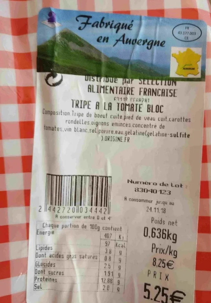 Tripe à la tomate